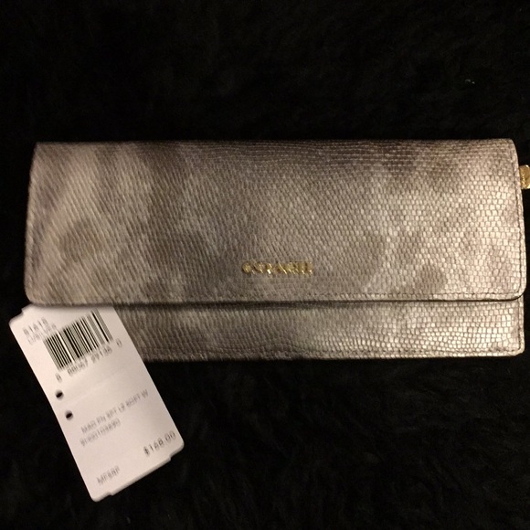 COACH MADISON PINNACLE EMBOSSED LIZARD WALLET - Picture 2 of 7